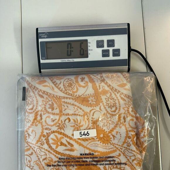 Soft Surroundings V-Neck Tee Shirt 2X Orange Paisley Print Cotton Stretch Top - Picture 10 of 10